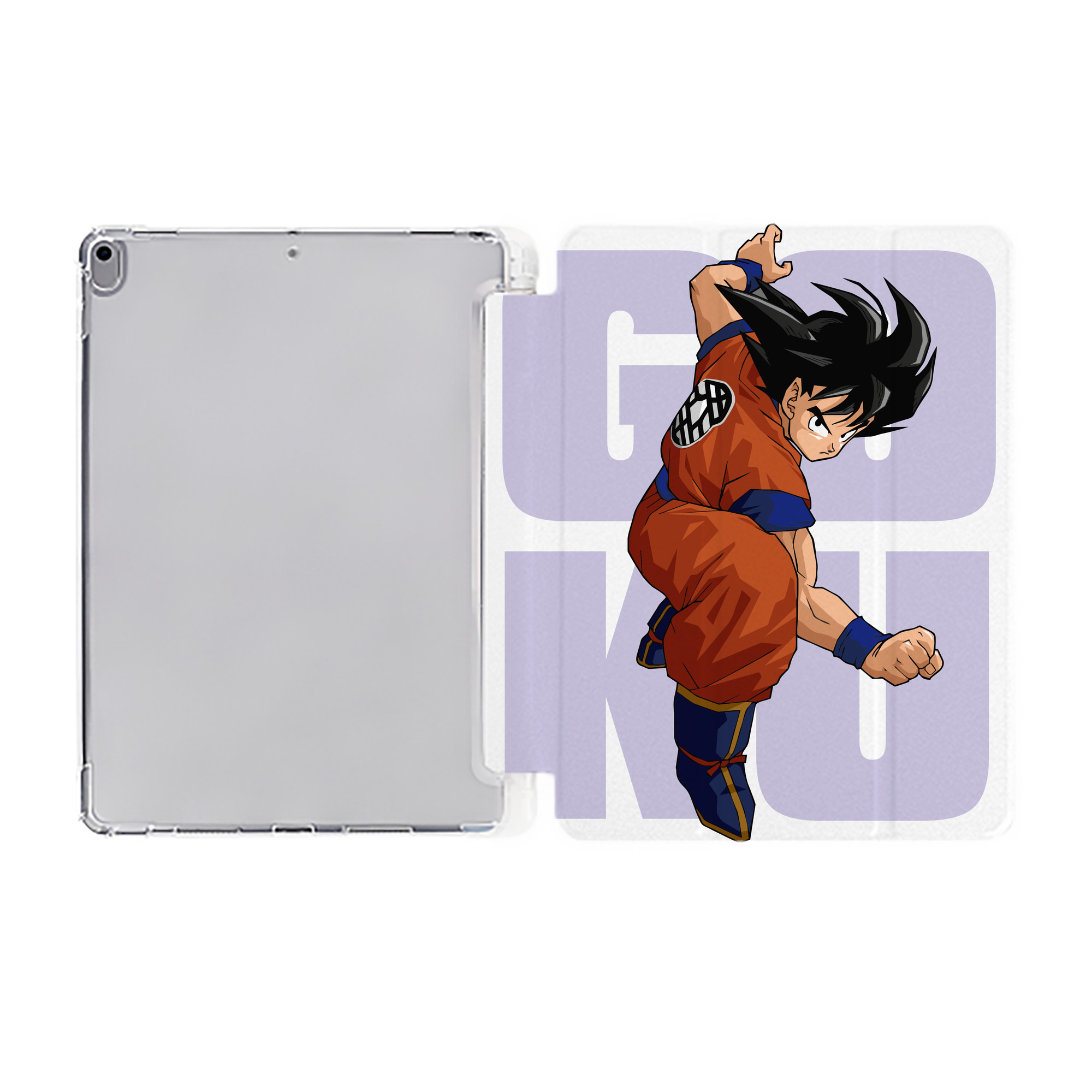 （画像用） ドラゴンボール 孫悟空（そん ごくう）Son Goku カカロット DRAGON BALL Kakarotto IPad ケース ペン収納付き 三つ折りスタンド PUレザー×シリコン 対応機種9.5/10.5/10.9インチ